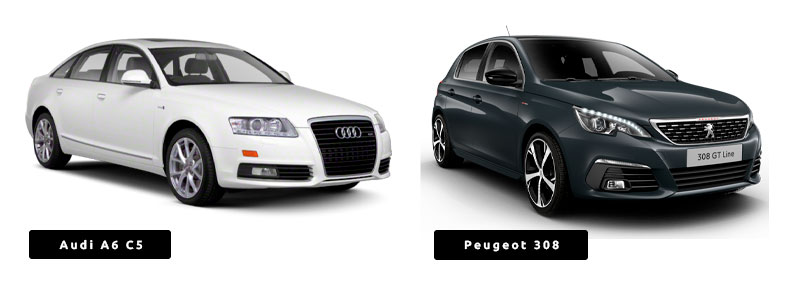 Audi A6 C5 и Peugeot 308