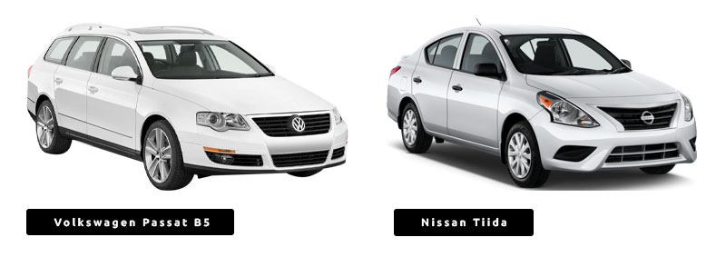 Volkswagen Passat B5 и Nissan Tiida